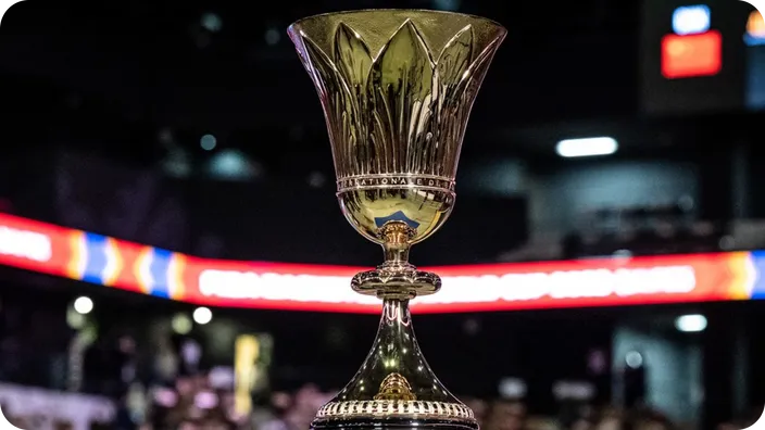 Imagen del trofeo dorado del Mundial de baloncesto
