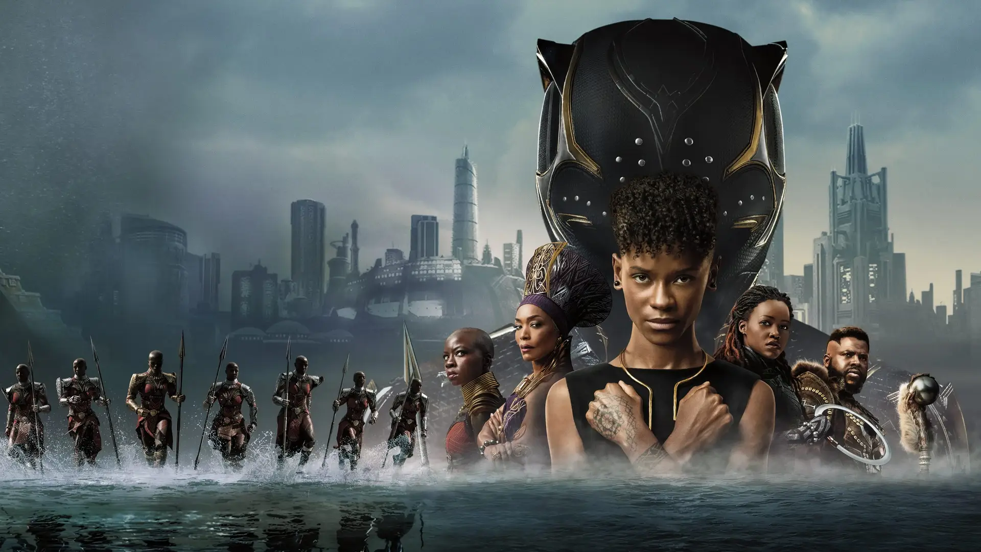 Fragmento de la imagen promocional de la neuva pelicula de cine titulada Black Panther Wakanda Forever