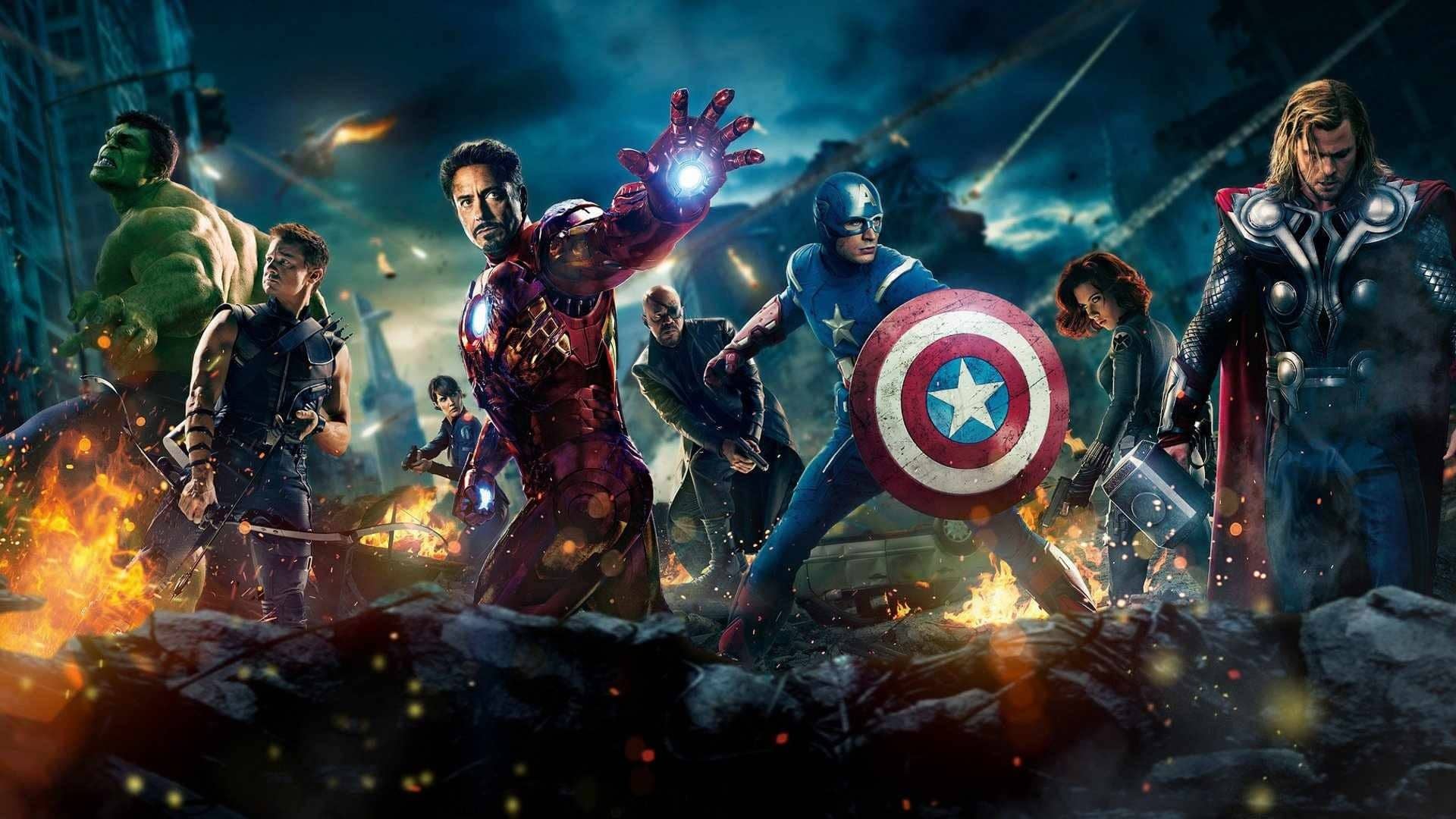 Imagen promocional de la película Avengers, disponible junto a todas las películas de marvel en disney plus