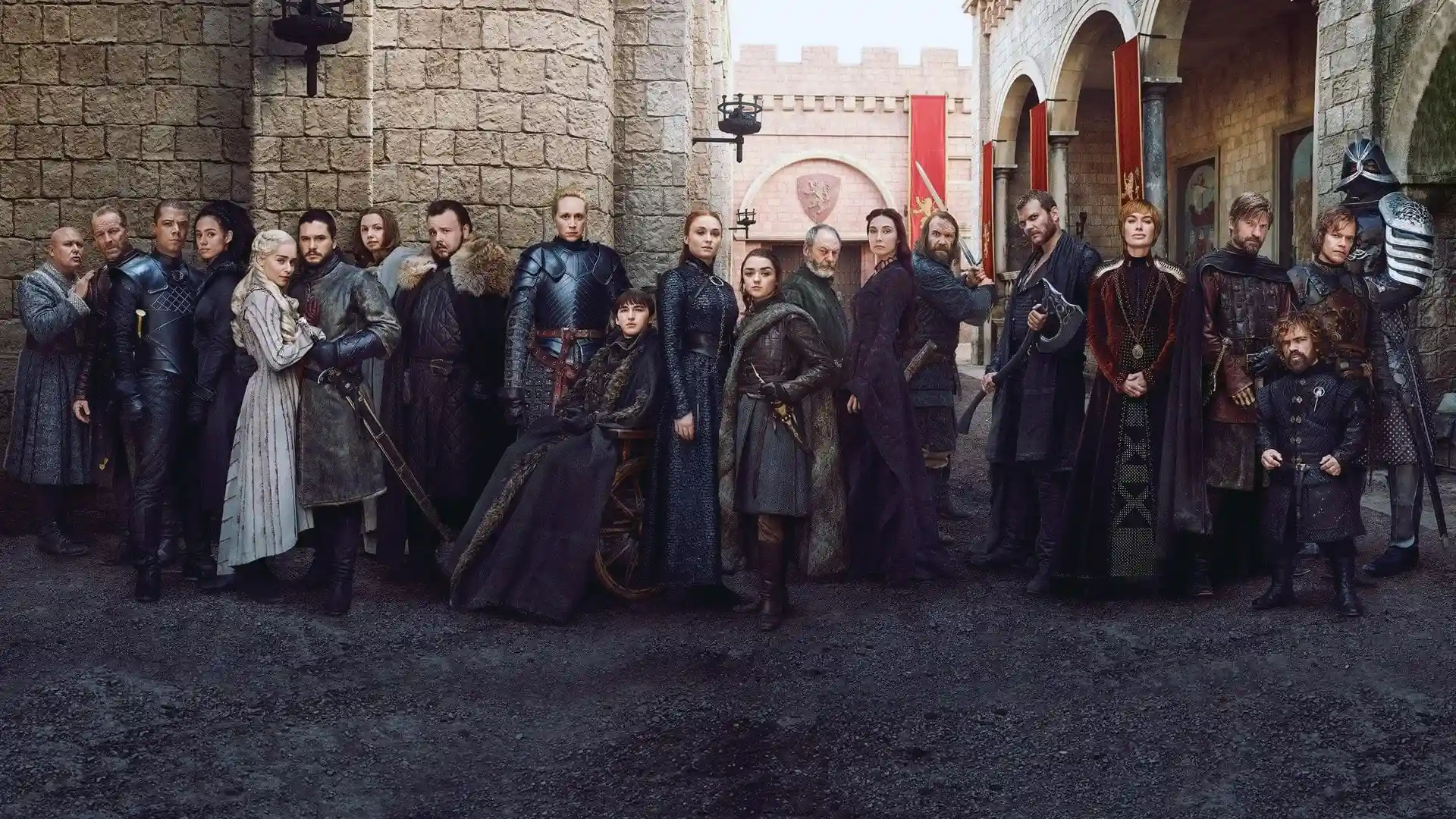 El reparto completo de la última temporada de la serie Juego de Tronos con Desembarco del Rey como telón de fondo