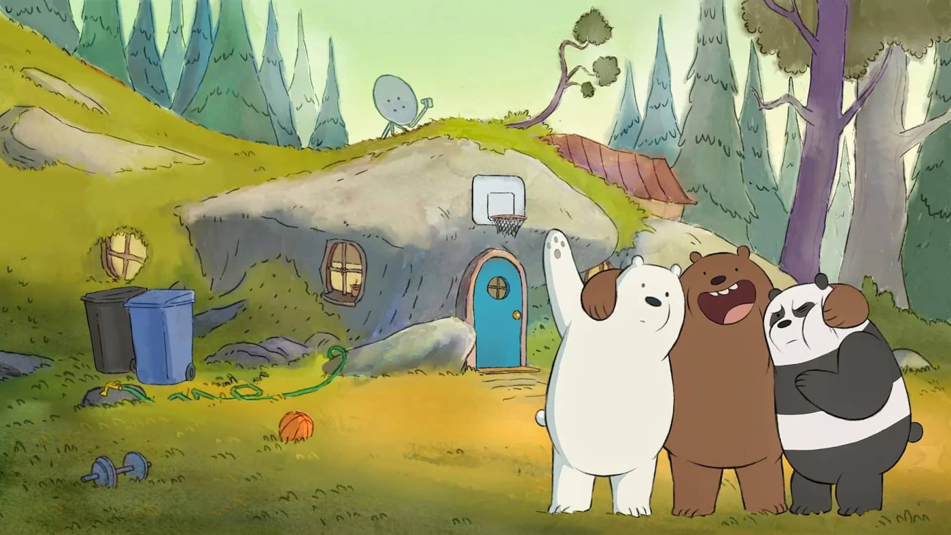 Fotograma de la serie de animación we bare bears, conocida en españa como somos osos
